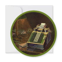 Vintage Accounting Machine Personalized Invitations