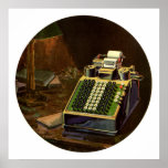 Vintage Accounting Machine posters
