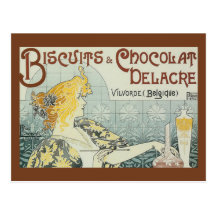 Vintage Ad Biscuits Chocolat Delacre Postcard
