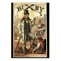 Vintage ad for Bixby Shoe Shine Business Cards