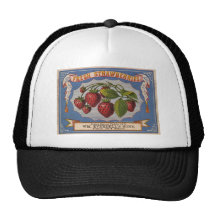Vintage Ad for Fresh Strawberries circa 1868 Trucker Hat