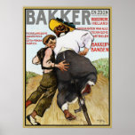 Vintage Advertisement for Rubber Bicycle Tires Poster