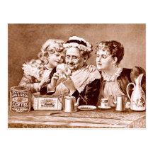 Vintage Advertisement label for Coffee & Tea Postcards