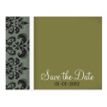 Vintage advocado Save the Date postcard