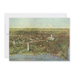 Vintage Aerial Map of Washington DC invitations