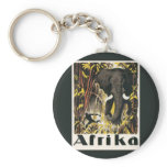 Vintage Africa Travel Poster Keychain