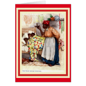 Vintage African American Christmas Caed Greeting Card