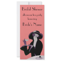 Vintage Afternoon Tea Party Bridal Shower Full Color Rack Card