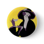 Vintage Afternoon Tea Party Pinback Button