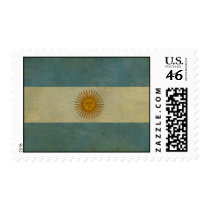Vintage aged retro Argentina flag Postage Stamp