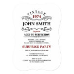 Vintage Aged to Perfection Funny Birthday Invitation