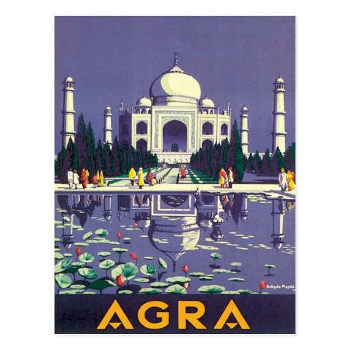 Vintage Agra Taj Mahal India Postcard Zazzle