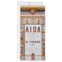 Vintage Aida Opera Poster Custom Rack Cards