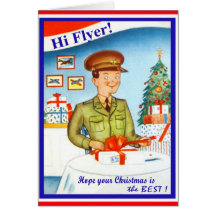 Vintage Air Force Military Christmas Card