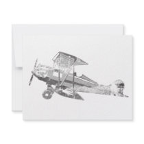 vintage air plane invitations