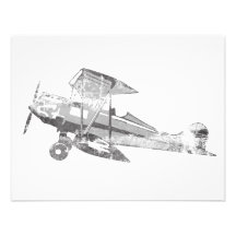 vintage air plane invitations