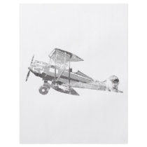 vintage air plane personalized flyer