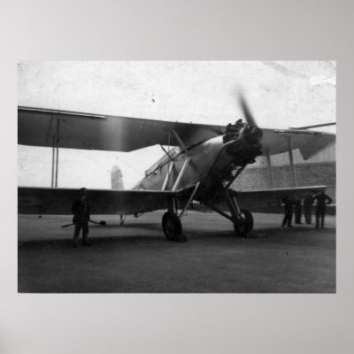 Black  White Room Designs on Vintage Aircraft Circa 1933 Posters By Room 6 Designs