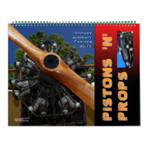 Vintage  Aircraft  Engines Huge 2014 Wall Calendar