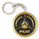VINTAGE AIRCRAFT PILOT KEY CHAIN
