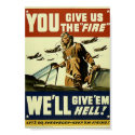 Vintage Airforce Give'em Hell Poster posters