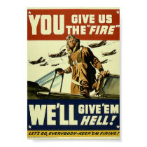 Vintage Airforce Give'em Hell Poster posters by Vintage_Gifts Vintage Airforce Give'em Hell Poster posters