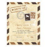Vintage Airmail Card Save the Date Personalized Announcements
