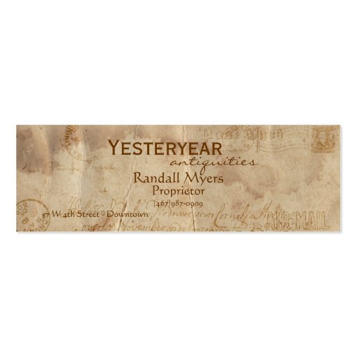 Vintage Airmail II Business Card Template (front side)