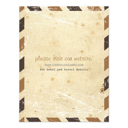Vintage Airmail Invitation Card