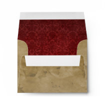 Vintage Airmail Red Damask A2 Envelope