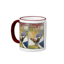 Vintage Airplane art:  Meeting d'Aviation Mug