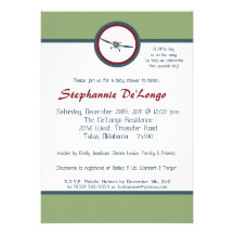 Vintage Airplane Baby Shower Invitation