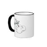 Vintage Airplane Black and White Drawing mugs