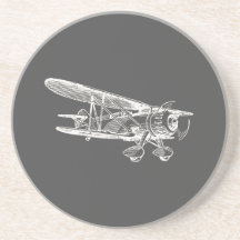 Vintage Airplane, Flight Plans Coaster