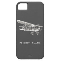 Vintage Airplane, Flight Plans iPhone 5 Cover