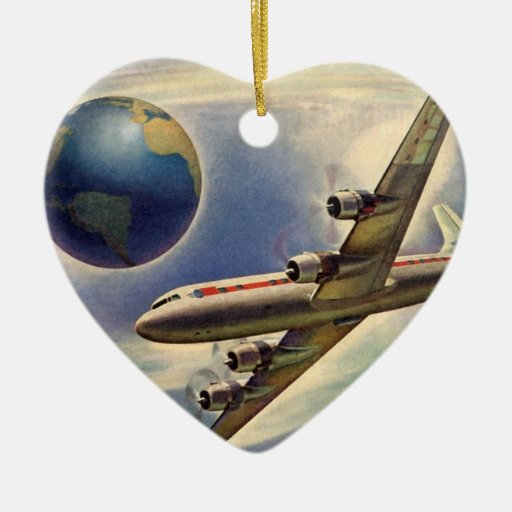 vintage airplane flying around the world in clouds vintage airplane flying around the world in clouds