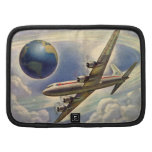 Vintage Airplane Flying Around the World in Clouds Organizers