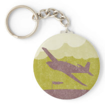 Vintage Airplane Keychain