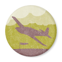 Vintage Airplane Refrigerator Magnets