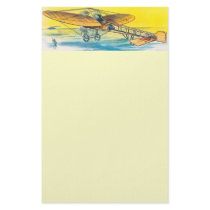 Vintage Airplane Stationary Stationery Paper