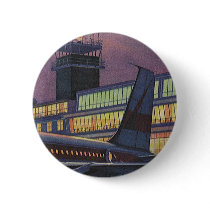 Vintage Airport, Passengers Boarding Airplane Pinback Button