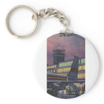 Vintage Airport, Passengers Boarding Airplane Key Chain