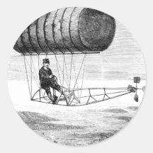 Vintage Airship / Balloon Blimp Dirigible Stickers