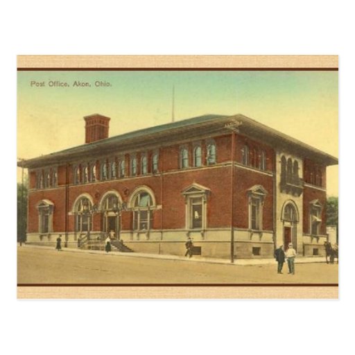 Vintage Akron Ohio Post Office Postcard Zazzle