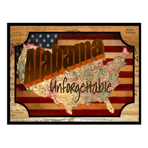 Vintage Alabama State Old Postcard | Zazzle