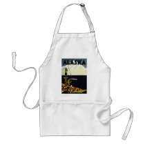 vintage alaska poster aprons