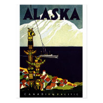 Vintage Alaskla  Logo postcards