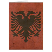 Vintage Albania Flag Greeting Cards