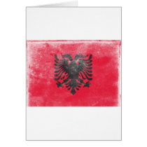 Vintage Albania Flag Greeting Cards