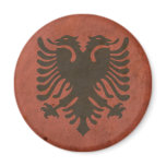 Vintage Albania Flag Refrigerator Magnet